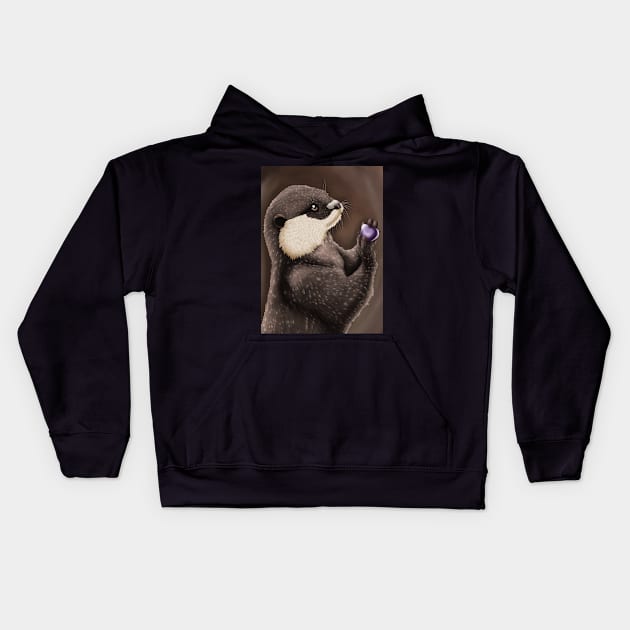 Otter and Amethyst Kids Hoodie by FerretMerch